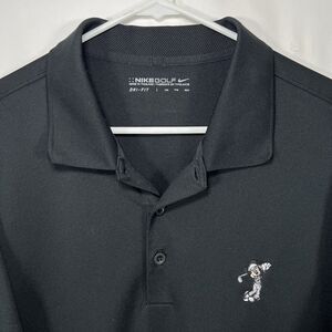 Nike Golf Walt Disney World Mickey Mouse Polo Shirt Mens XXL 2XL Black SS EUC
